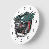 Garage des Weg-66 Runde Wanduhr (Winkel)