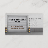 Garage Door Business Cards Visitenkarte (Vorderseite)