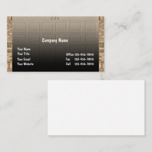 Garage Door Business Cards Visitenkarte