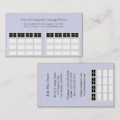 Garage Door Company hellblau Visitenkarte (Vorne/Hinten)