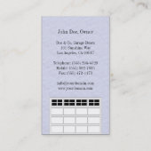 Garage Door Company hellblau Visitenkarte (Rückseite)