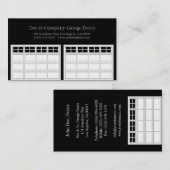 Garage Door Company/klassisches Schwarzes Visitenkarte (Vorne/Hinten)