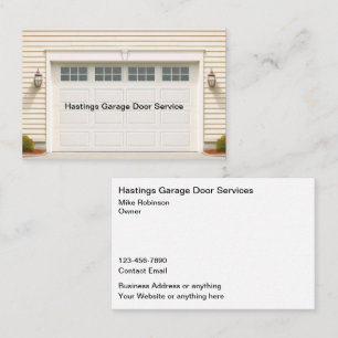 Garage Door Construction Business Cards Visitenkarte