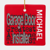 Garage Door Installer Extraordinaire CUSTOM Keramikornament (Rückseite)
