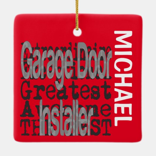 Garage Door Installer Extraordinaire CUSTOM Keramikornament (Rückseite)