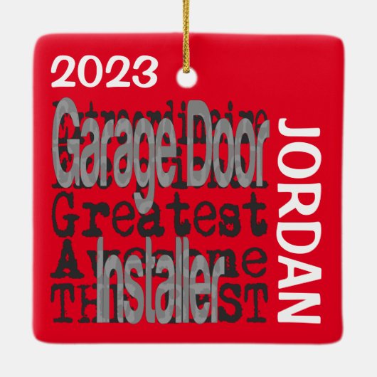 Garage Door Installer Extraordinaire CUSTOM Keramikornament (Rückseite)
