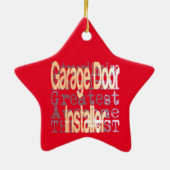 Garage Door Installer Extraordinaire Keramik Ornament (Hinten)