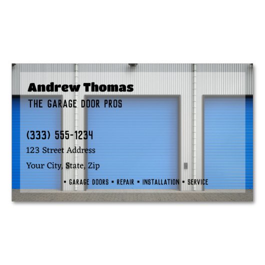 Garage Door Magnetische Visitenkarte (Vorderseite)