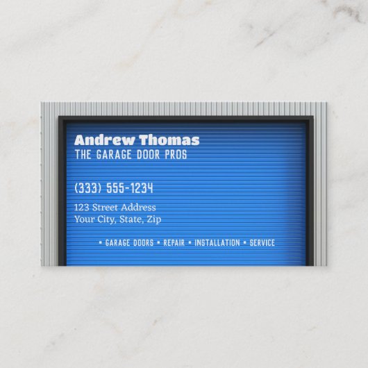 Garage Door QR Visitenkarte (Vorderseite)