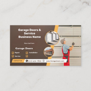 Garage Door Sales and Service Business Card Visitenkarte