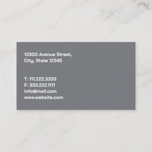 Garage Door Visitenkarte (Rückseite)