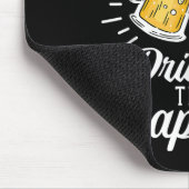 Garage Drink Team Kapitän Funny Beer Drinken P Mousepad (Ecke)