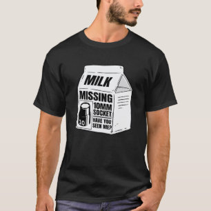 Garage fehlt 10mm Steckschlüssel Milch-Karton Auto T-Shirt