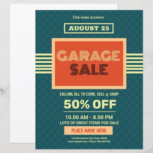 Garage-Flyer-Vorlage (Vorne/Hinten)