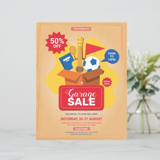 Garage-Flyer-Vorlage (Stehend Vorderseite)