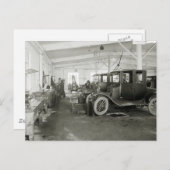 Garage für antike Autos, Anfang des 19. Jahrhunder Postkarte (Vorne/Hinten)