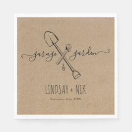 Garage & Garden Bridal / Dusche für Paar Serviette