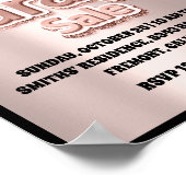 Garage Garten Verkauf Rose Glitzer Pinsel Tropfen Poster (Ecke)