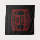 Garage Gyms Gebäude Bessere Homeboards Barbell Gym Wandteppich (Vorderseite (Horizontal))