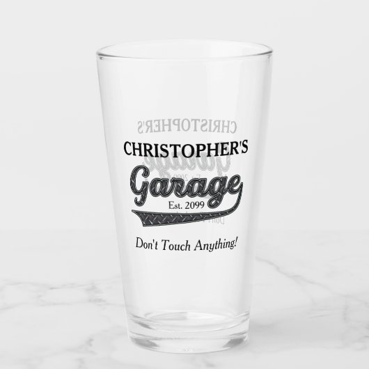 Garage Keine Touch Trinkbehälter Beer Pint Glas (Vorderseite)