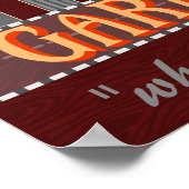 Garage Mahal Man Cave Funny Personalisierter Typ S Poster (Ecke)