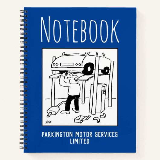 Garage Mechanic Notebook Notizblock (Vorderseite)