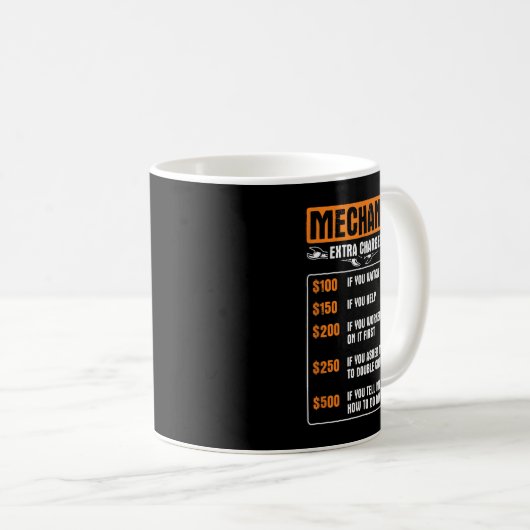Garage Mechanische Zusatzkosten Auto Tuning Kaffeetasse (VorderseiteRechts)