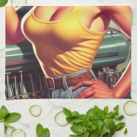 Garage Mechanisches Button Geschirrtuch (Gefaltet)