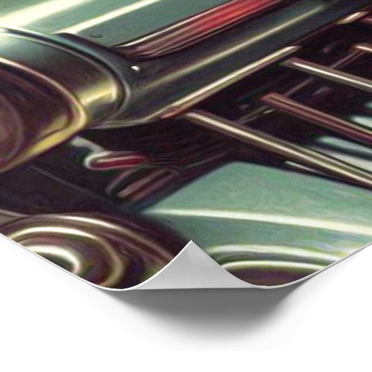 Garage Mechanisches Button Poster (Ecke)