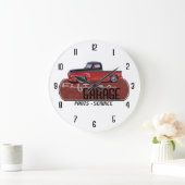 Garage mit Lkw Große Wanduhr (Zuhause)