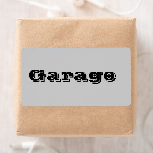Garage Moving Labels in Grau (Insitu)