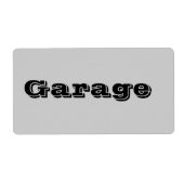 Garage Moving Labels in Grau (Vorne)