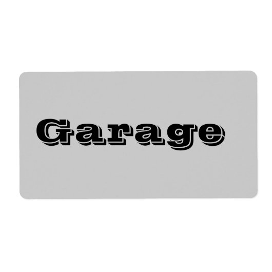 Garage Moving Labels in Grau (Vorne)