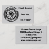 Garage oder Autokarte Besitzer der Visitenkarte (Vorne/Hinten)