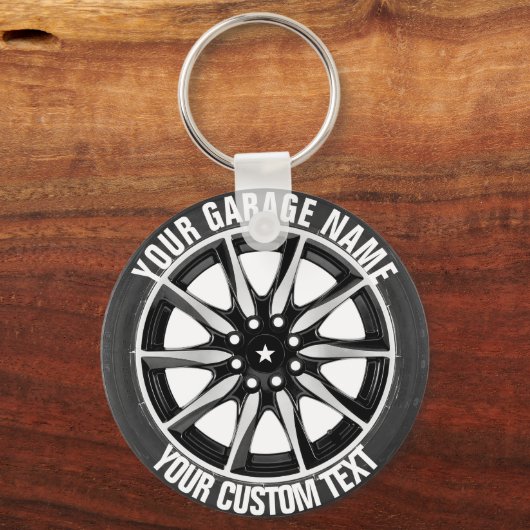 Garage oder Autoreparatur Schlüsselanhänger (Vorderseite)