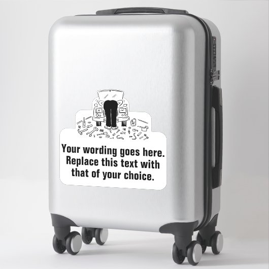 Garage- oder Fahrzeugservice Aufkleber (Koffer)