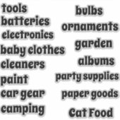 Garage Organisation individualisierbarer Vinyl Aufkleber (Vorderseite)