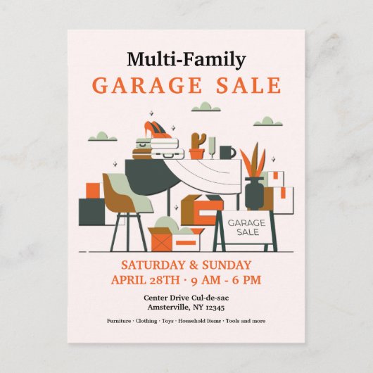 Garage Postkarte (Vorderseite)