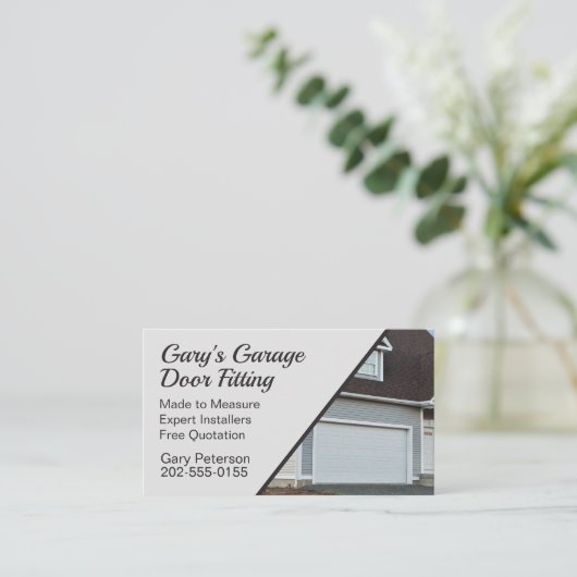 Garage Roller Verschlusskappe Visitenkarte (Stehend Vorderseite)