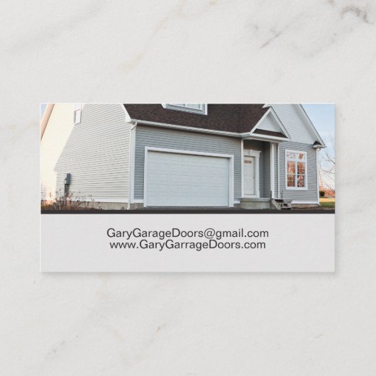 Garage Roller Verschlusskappe Visitenkarte (Rückseite)