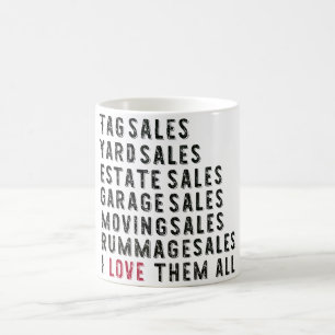 Garage Rummage Liebe des Umbau-Yard-Anwesens I sie Kaffeetasse