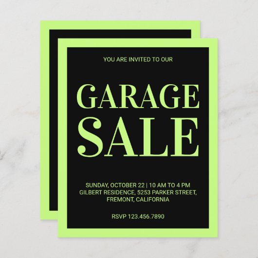 Garage Sale Flyer (Vorne/Hinten)