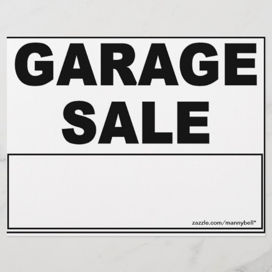 Garage Sale Flyer (Hinten)