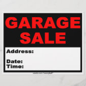 Garage Sale Flyer (Hinten)