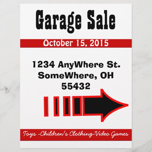 Garage Sale Flyer (Hinten)