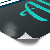 Garage Schild Glossgrün Poster (Ecke)