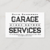 Garage Services Business Card Visitenkarte (Rückseite)