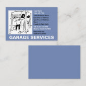 Garage Services Cartoon Visitenkarte (Vorne/Hinten)