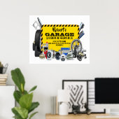 Garage Sign Spaß Poster (Heimbüro)