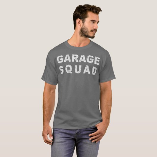 Garage Squad Car Mechanic T-Shirt (Vorne ganz)